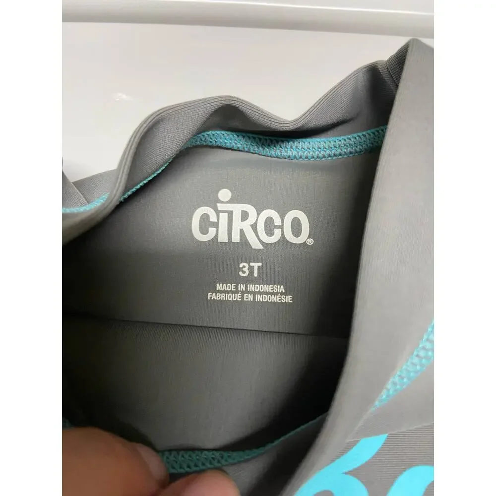 Circo Boys Rash Guard Size 3T Gray‎ Flamingo Print Swim Shirt Quick Dry